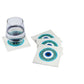 Eye Glitter Leather Coasters
