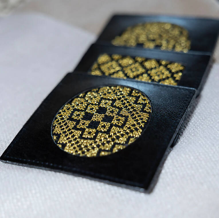 Gold Tatreez Coasters