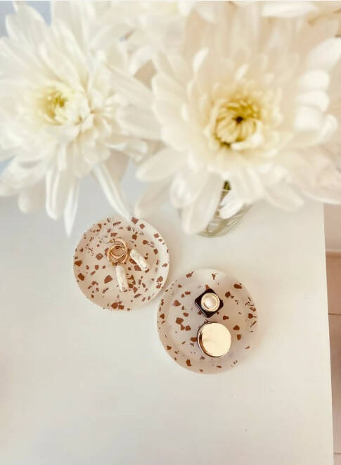 Brown Terrazzo Round Coasters