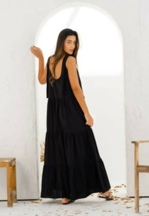 Dubai Oversized Tiered Maxi Dress