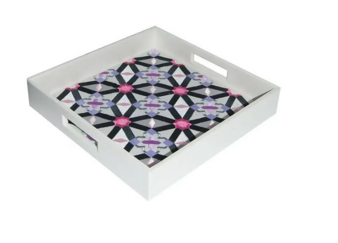 Oriental Tray With Pink Hues