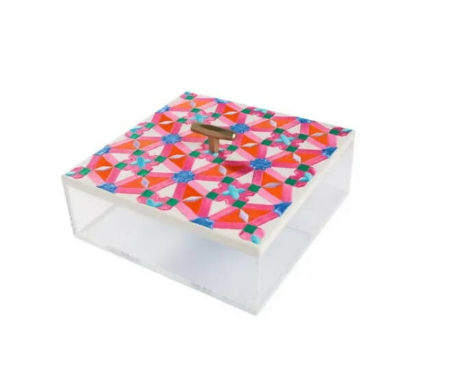 Pink & Blue Oriental Acrylic Box