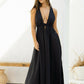 Athens Deep Cut Maxi Dress