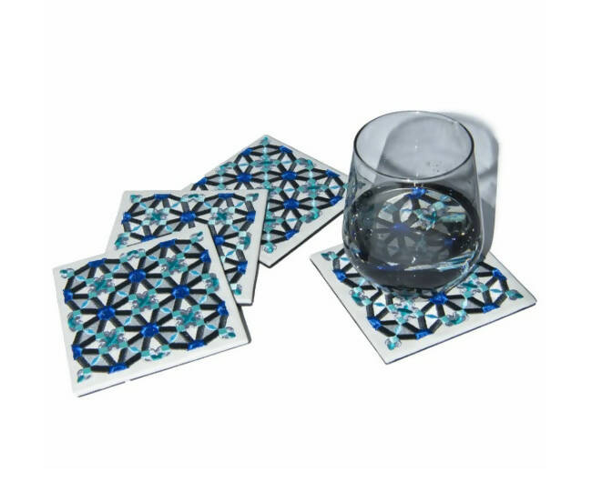 Blue Oriental Coasters – Set Of 4