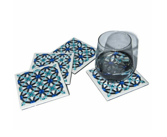 Blue Oriental Coasters – Set Of 4