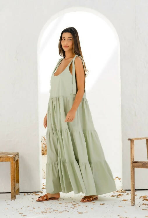 Dubai Oversized Tiered Maxi Dress