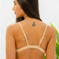 Hana Reversible Sustainable Bikini Top: Black & Sand