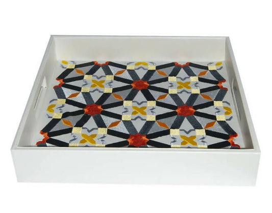 Oriental Tray With Orange Hues