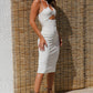 Miami Cutaway Rib Midi Dress