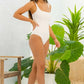 Rowshi Reversible Sustainable One Piece: White & Pink