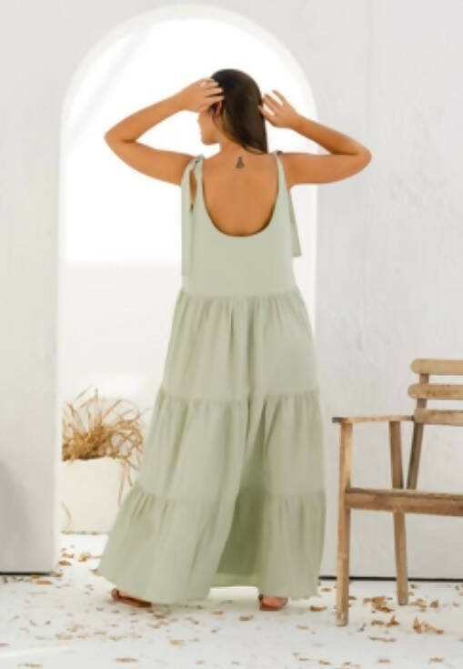 Dubai Oversized Tiered Maxi Dress