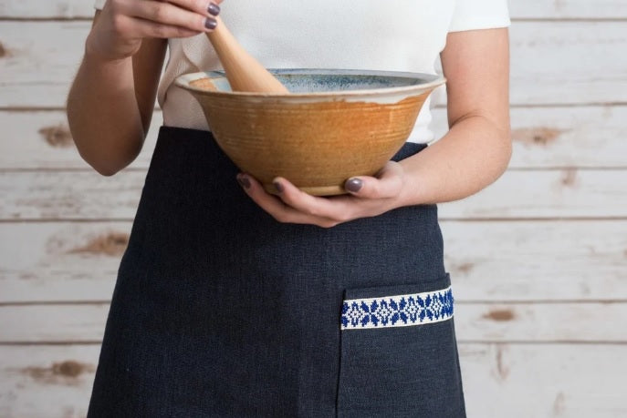 The Blue Tatreez Apron