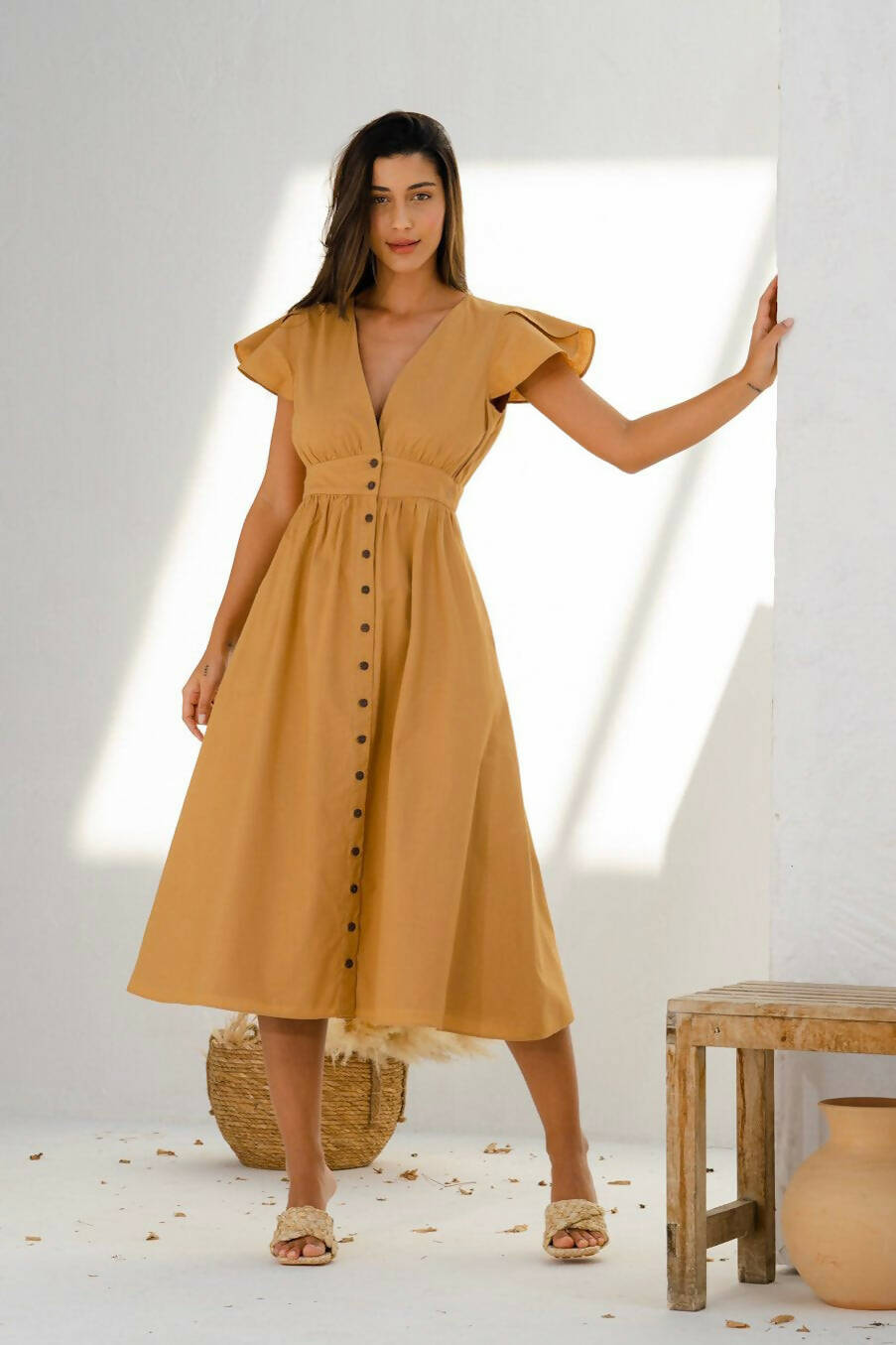 Nassau Button Down Midi Dress