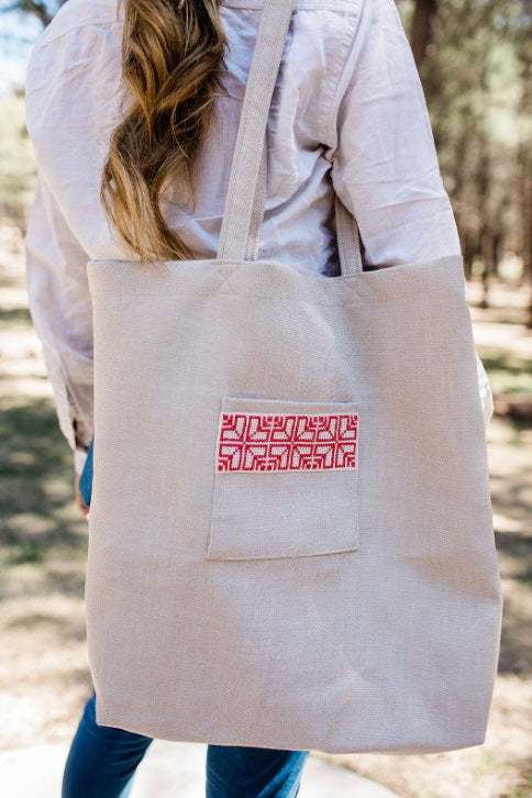 Fabric Market Tote - Palestinian Red