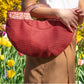 Half Moon Clutch in Red