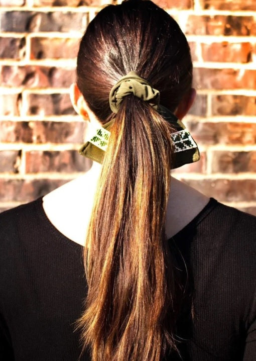 Tatreez Scrunchie in Green