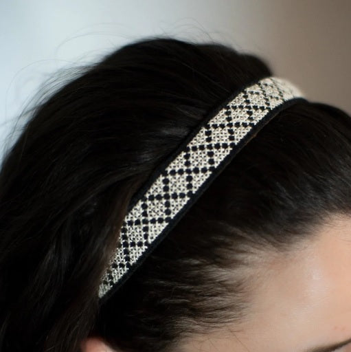 Tatreez Headband in White