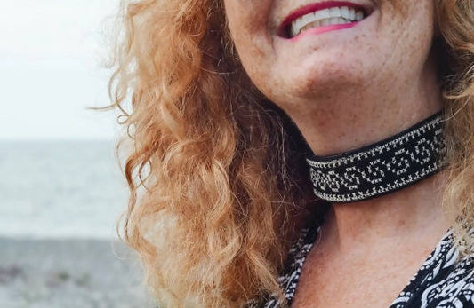 The Tatreez Leather Choker