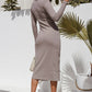 London High Neck Rib Dress