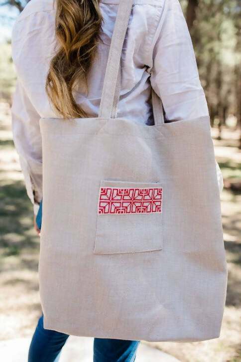 Fabric Market Tote - Palestinian Red