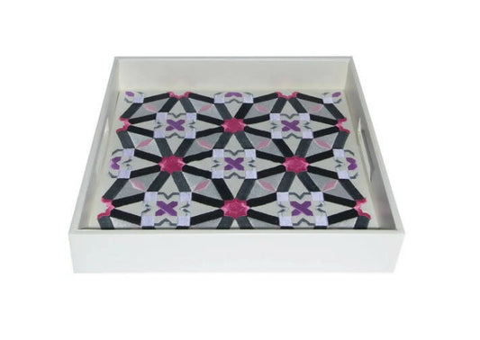 Oriental Tray With Pink Hues