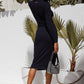 London High Neck Rib Dress