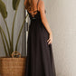 Los Deep Neck Maxi Dress