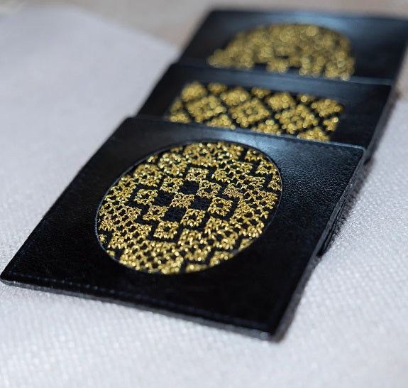 Gold Tatreez Coasters