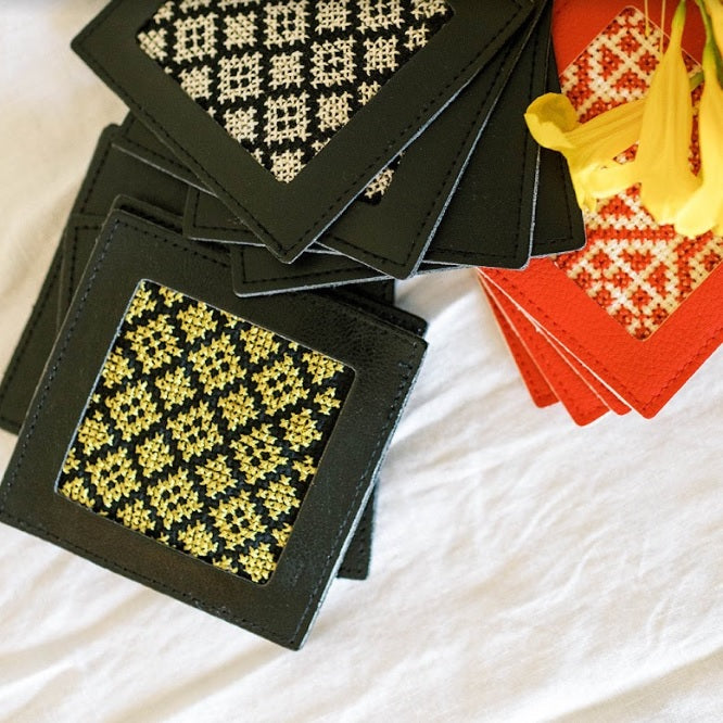 Gold Tatreez Coasters