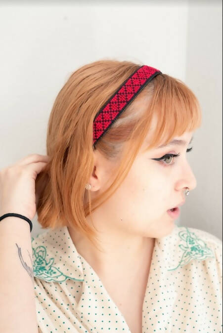 Tatreez Headband in Red