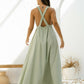 Athens Deep Cut Maxi Dress