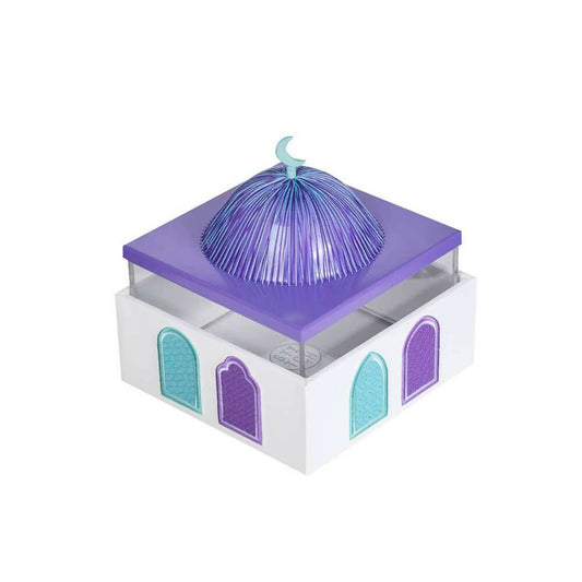 Purple dome with Turquoise purple Embroidered Windows