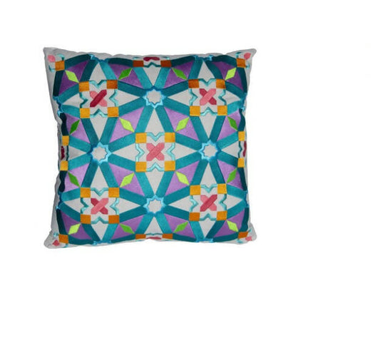 Purple & Blue Oriental Cushion