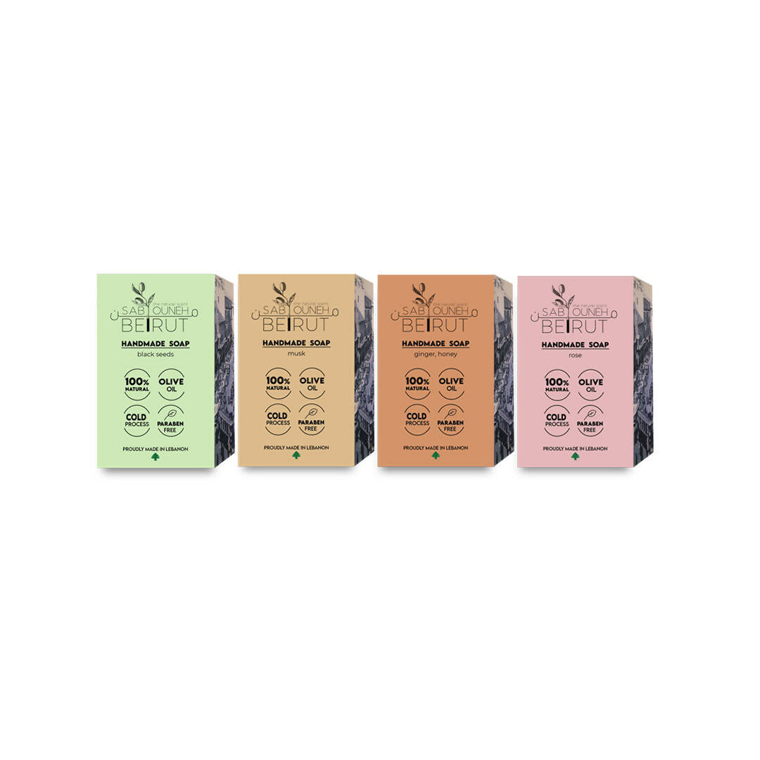 Set of 4 organic soaps