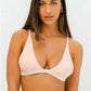 Hana Reversible Sustainable Bikini Top: White & Pink