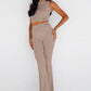 Amsterdam Rib Flare Leg Split Trouser