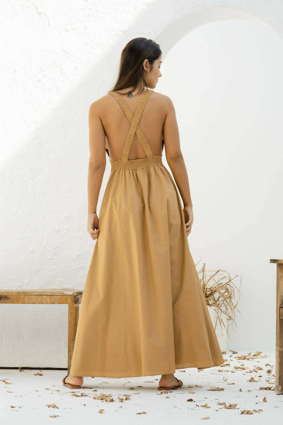 Athens Deep Cut Maxi Dress