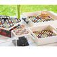 Orange Oriental Tray With Black Handles