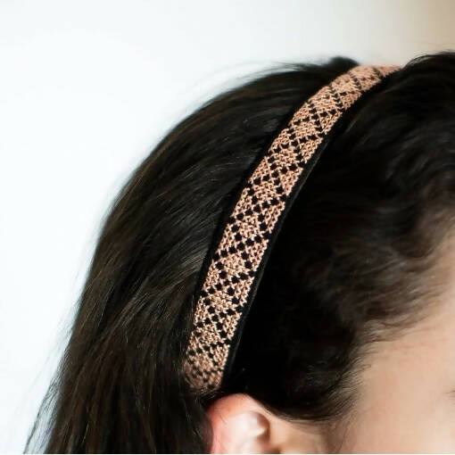 Tatreez Headband in Peach