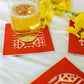 Tatreez Coasters- Palestinian Red