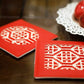 Tatreez Coasters- Palestinian Red