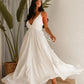 Los Deep Neck Maxi Dress