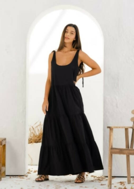 Dubai Oversized Tiered Maxi Dress