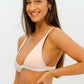 Hana Reversible Sustainable Bikini Top: White & Pink