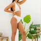 Blake Reversible Sustainable Bikini Bottom: White & Pink