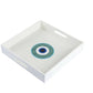 White Eye Glitter Leather Trays