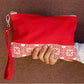 Red Tatreez Pouch