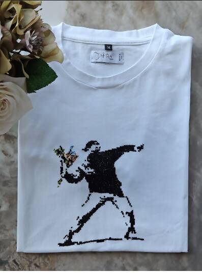 Limited Edition Banksy Love Is in the Air T.shirt