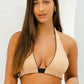 Blake Reversible Sustainable Bikini Top: Black & Sand