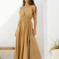 Athens Deep Cut Maxi Dress